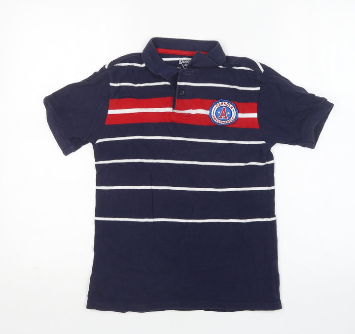 Oshkosh Boys Multicoloured Striped Cotton Basic Polo Size 8 Years Collared