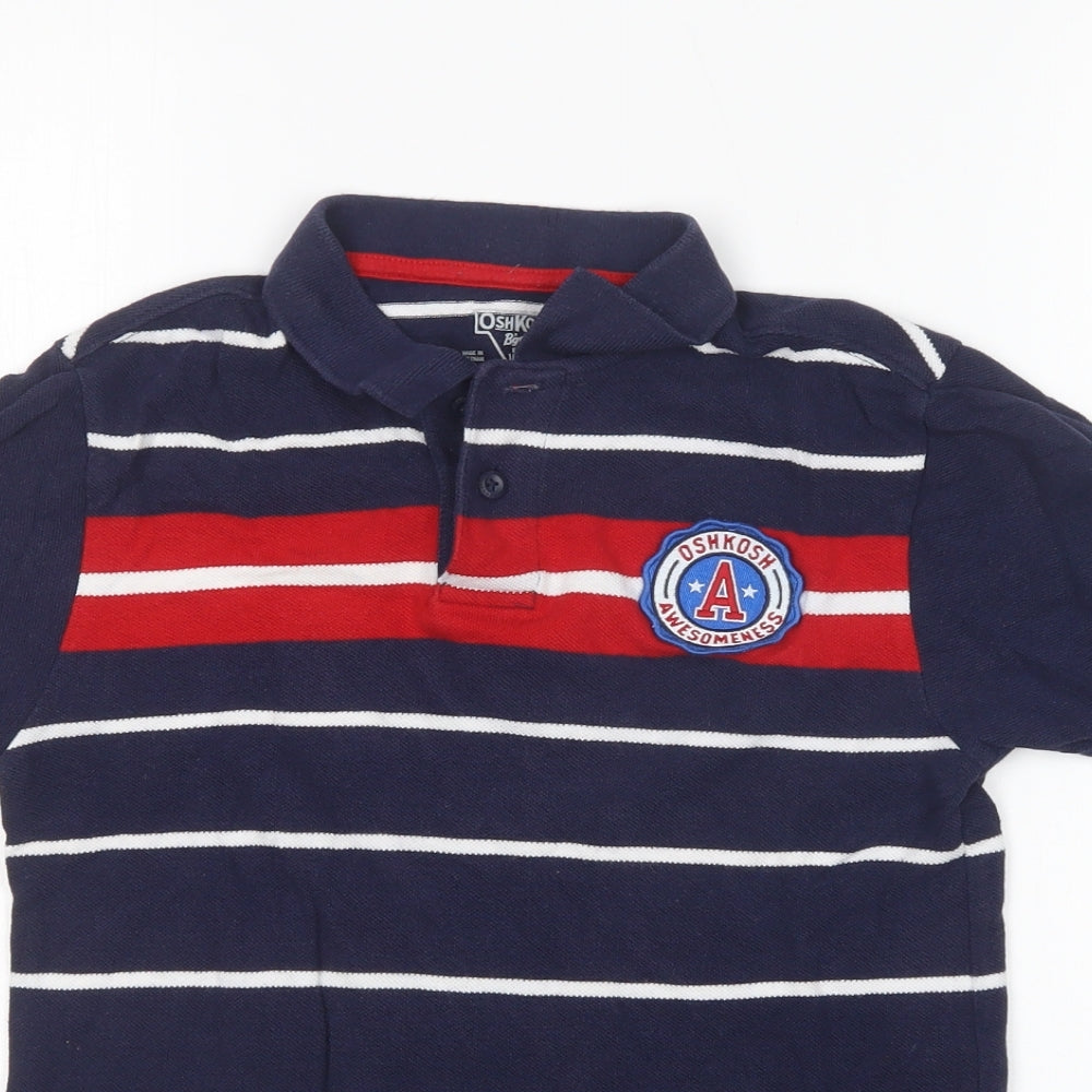 Oshkosh Boys Multicoloured Striped Cotton Basic Polo Size 8 Years Collared
