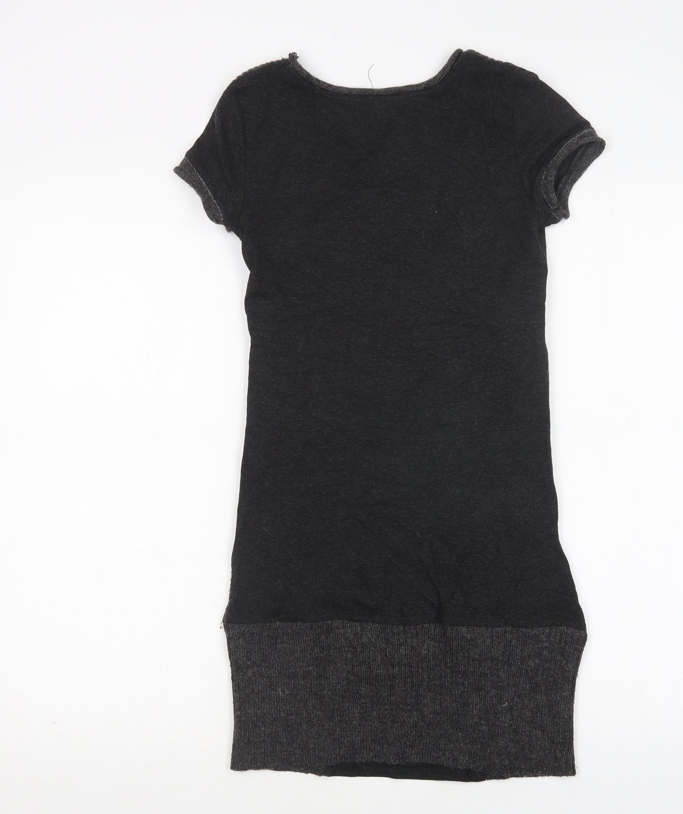 Promod Womens Grey  Viscose Jumper Dress  Size XS  Round Neck