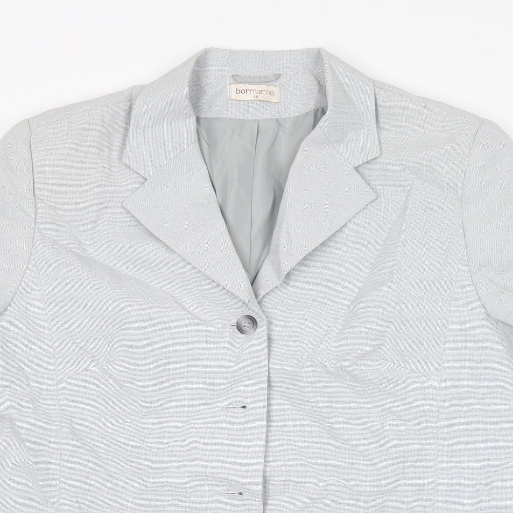 Bonmarché Womens Grey  Polyester Jacket Blazer Size 18