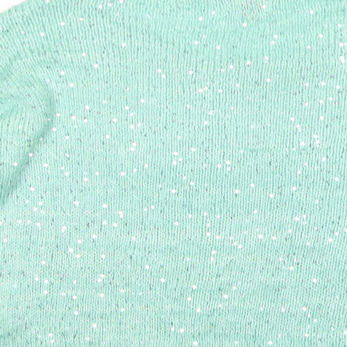 Only Womens Green Round Neck  Acrylic Pullover Jumper Size M