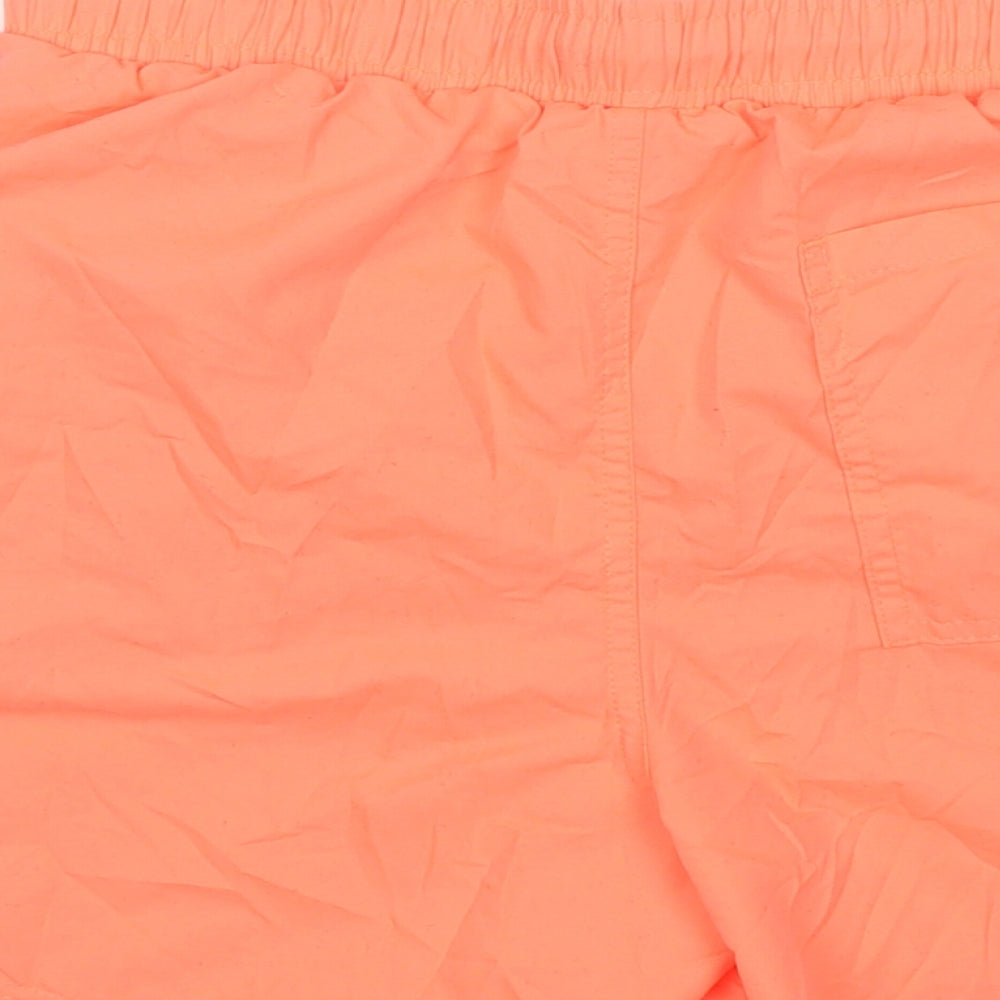 Cedar Wood State Mens Orange  Polyester Athletic Shorts Size S L6 in Regular