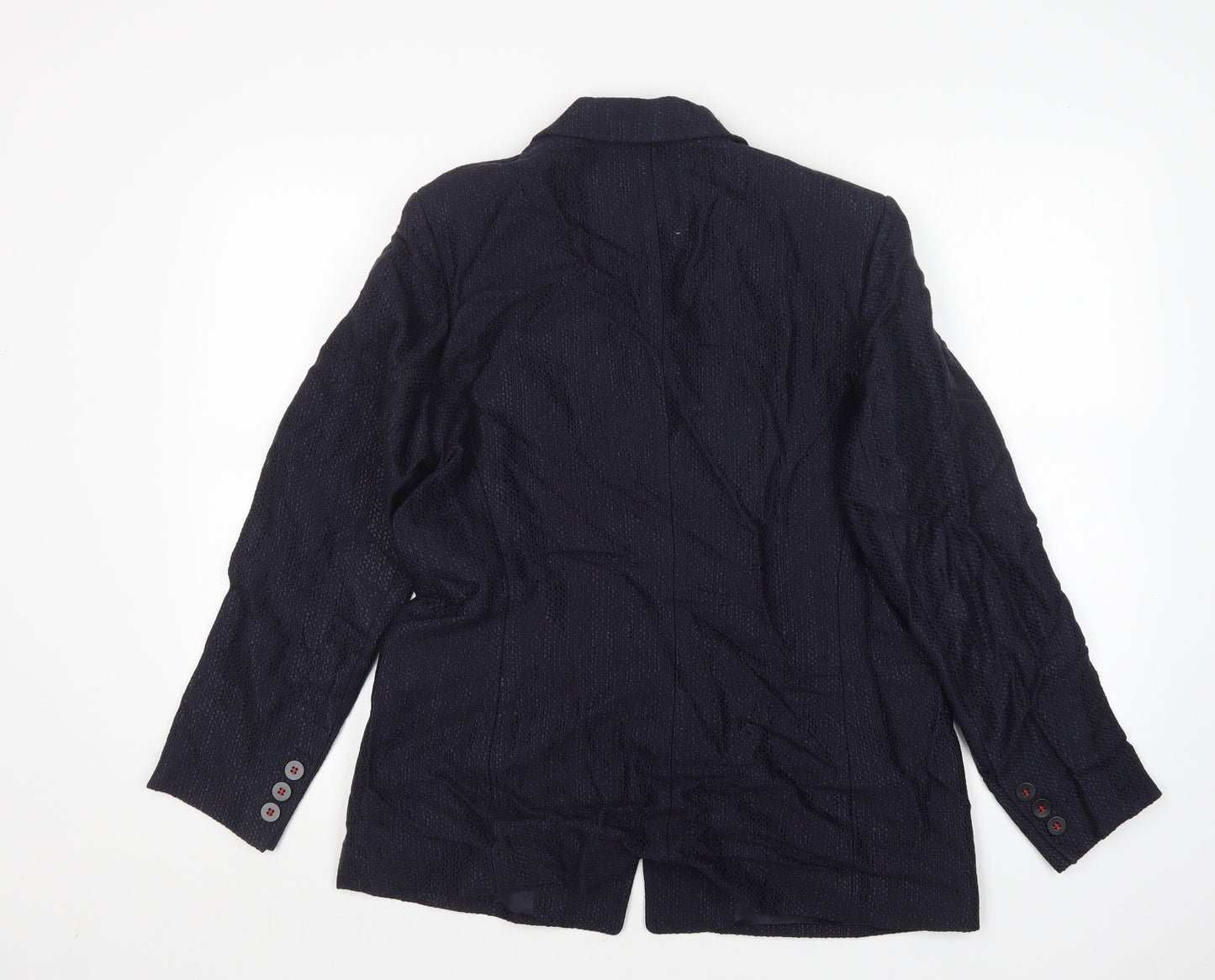 M&S Womens Blue  Viscose Jacket Suit Jacket Size 16