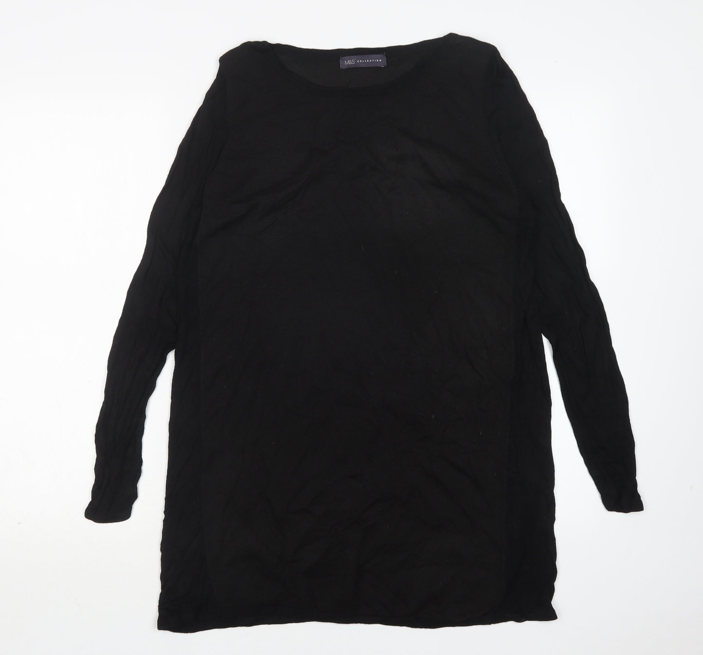 M&S Womens Multicoloured Round Neck  Acrylic Pullover Jumper Size 12