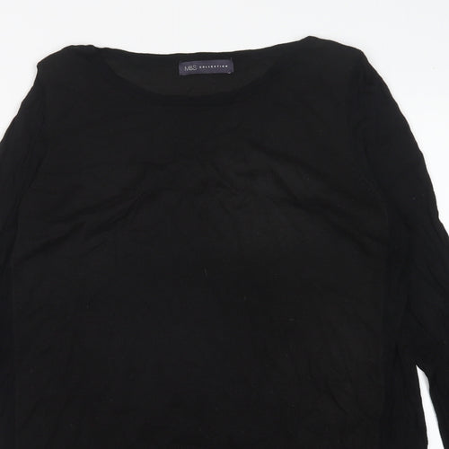 M&S Womens Multicoloured Round Neck  Acrylic Pullover Jumper Size 12