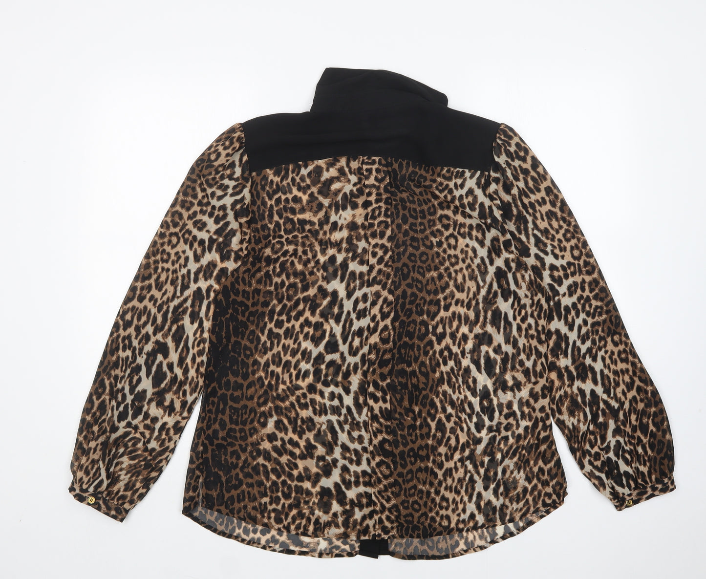 Papaya Womens Multicoloured Animal Print Polyester Basic Button-Up Size 18 Collared