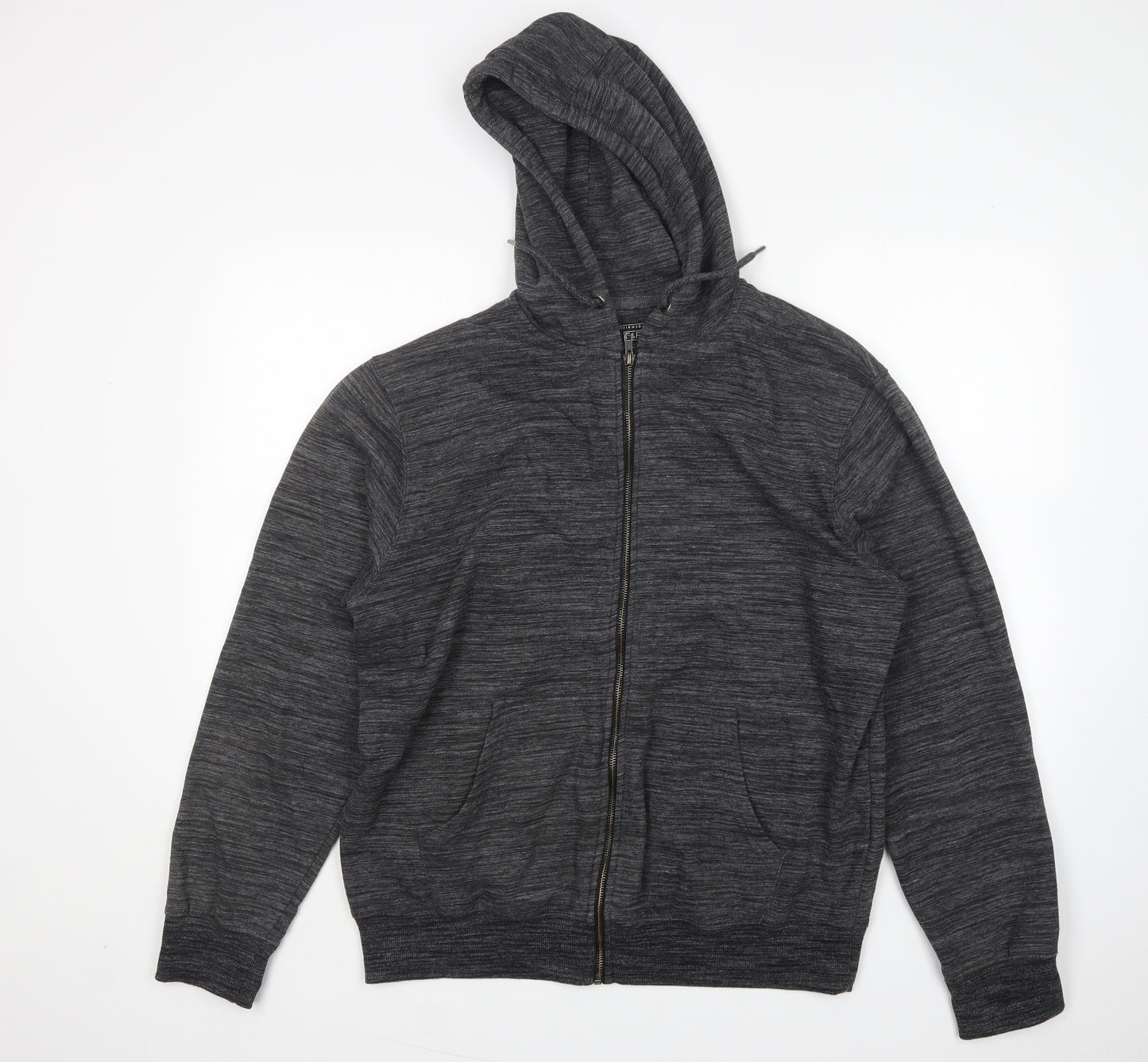 F&F Mens Grey  Cotton Full Zip Hoodie Size XL