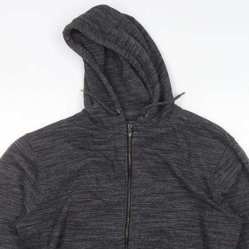 F&F Mens Grey  Cotton Full Zip Hoodie Size XL