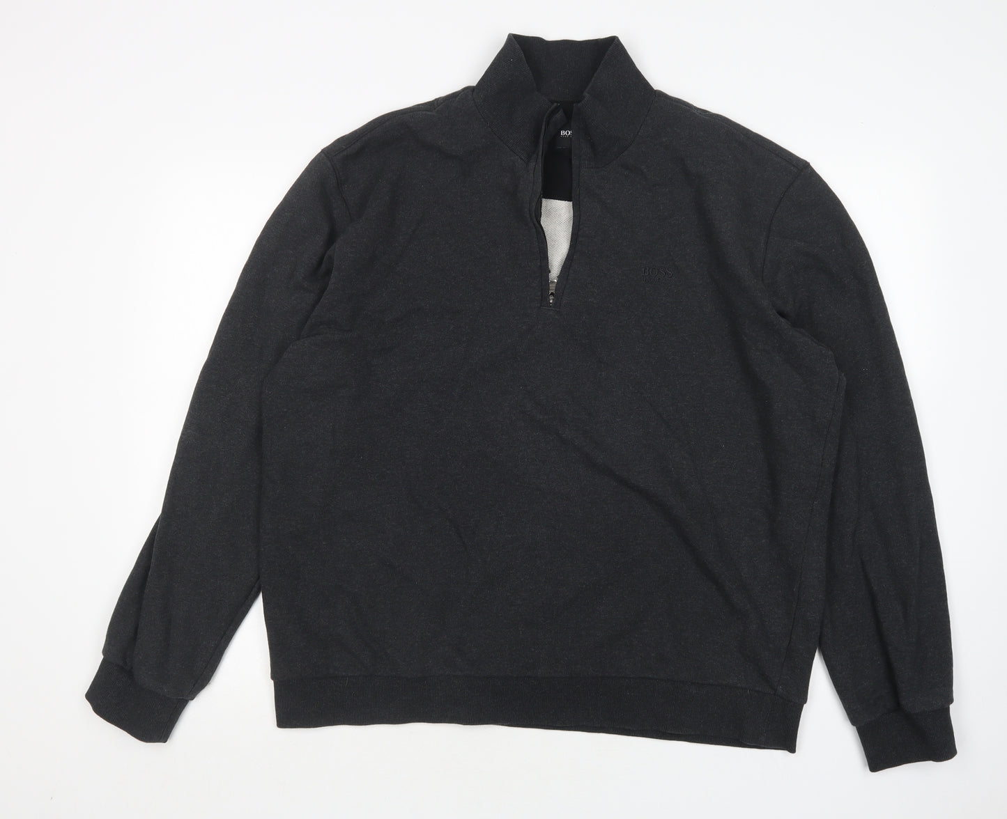 HUGO BOSS Mens Grey  Cotton Pullover Sweatshirt Size 2XL