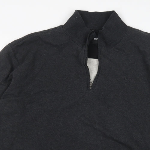 HUGO BOSS Mens Grey  Cotton Pullover Sweatshirt Size 2XL