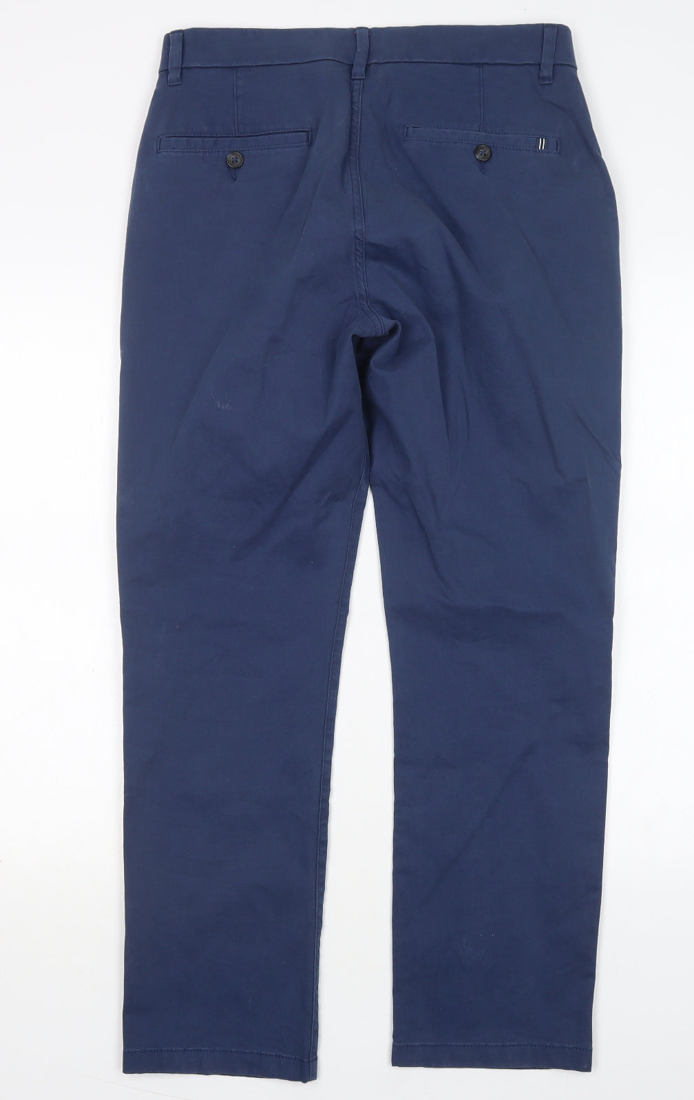 F&F Mens Blue  Cotton Chino Trousers Size 32 L30 in Regular