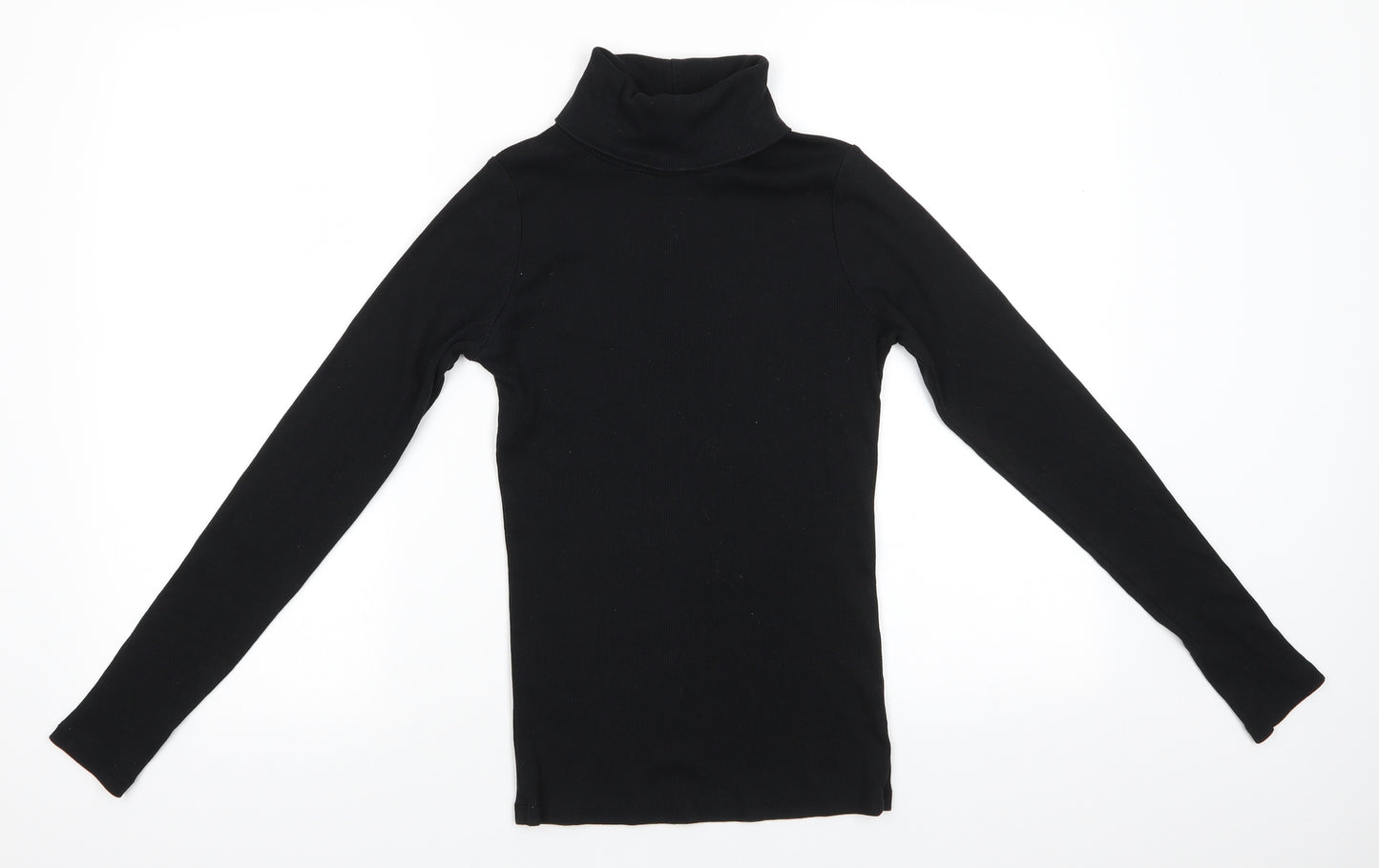 New Look Womens Black Roll Neck  Polyester Pullover Jumper Size 8   - Skinny rib style