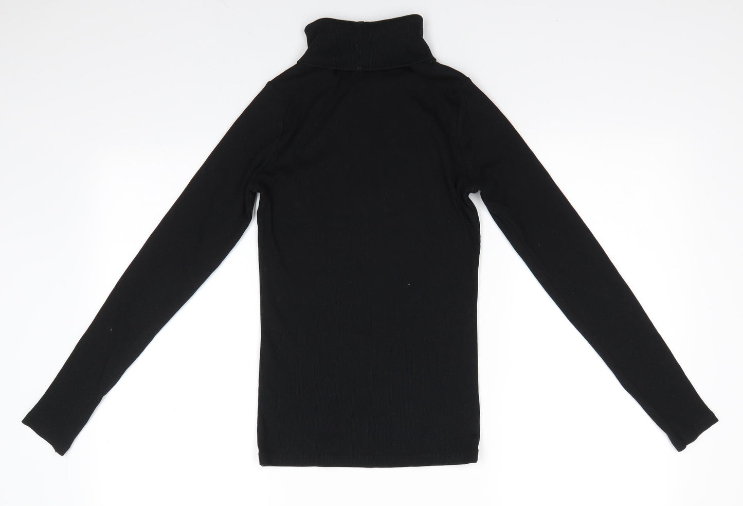 New Look Womens Black Roll Neck  Polyester Pullover Jumper Size 8   - Skinny rib style