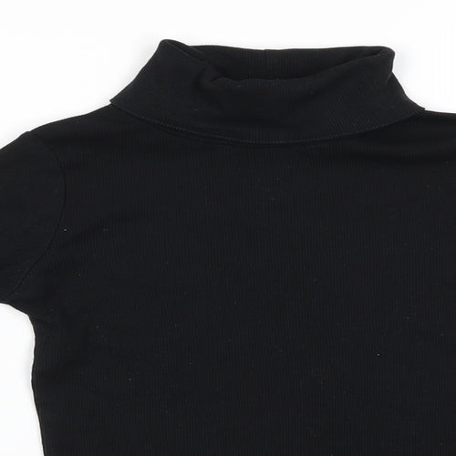 New Look Womens Black Roll Neck  Polyester Pullover Jumper Size 8   - Skinny rib style