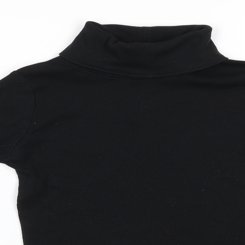 New Look Womens Black Roll Neck  Polyester Pullover Jumper Size 8   - Skinny rib style