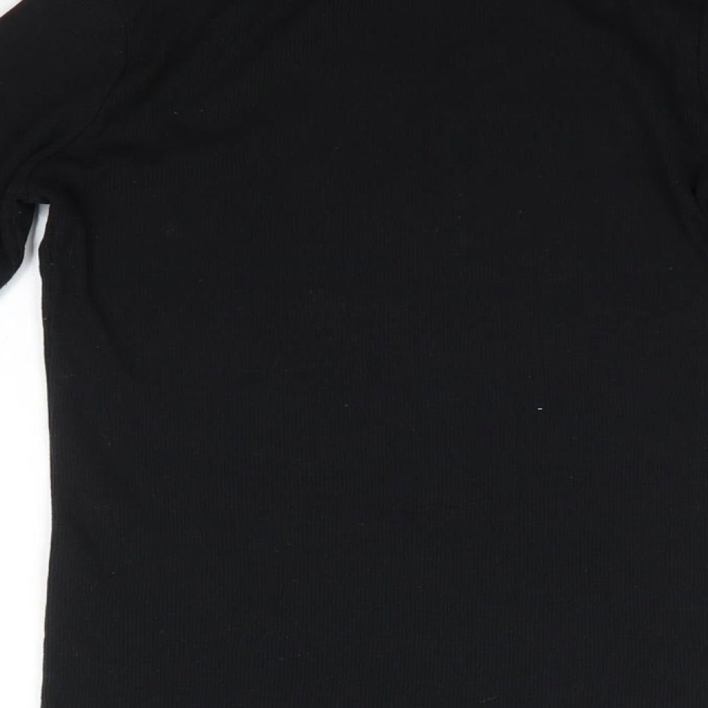 New Look Womens Black Roll Neck  Polyester Pullover Jumper Size 8   - Skinny rib style