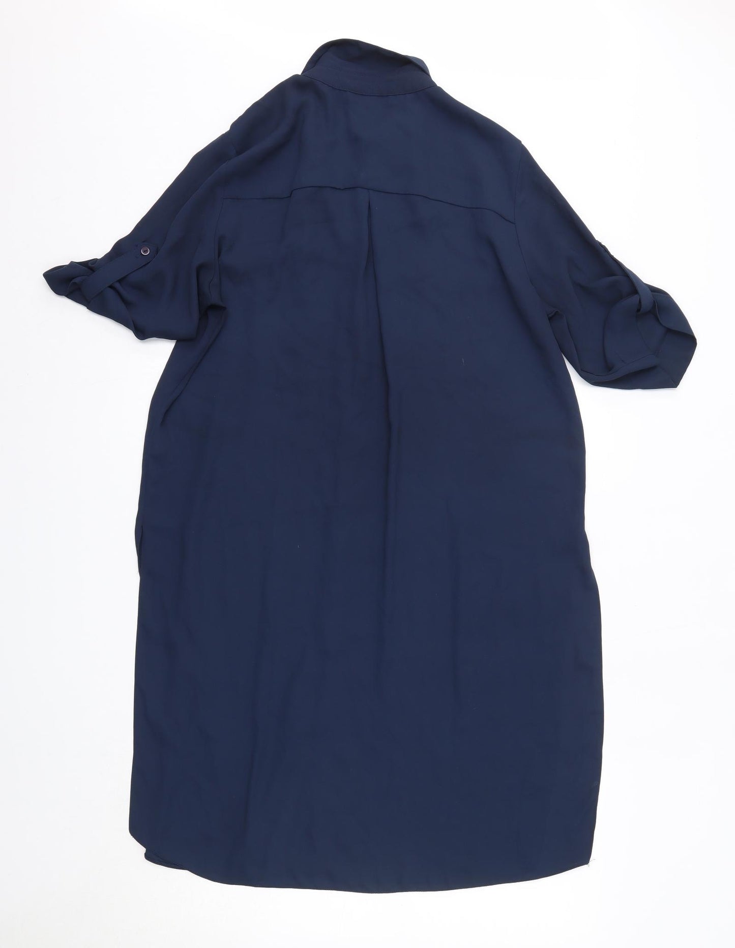 Dorothy Perkins Womens Blue  Polyester Shirt Dress  Size 14  Collared