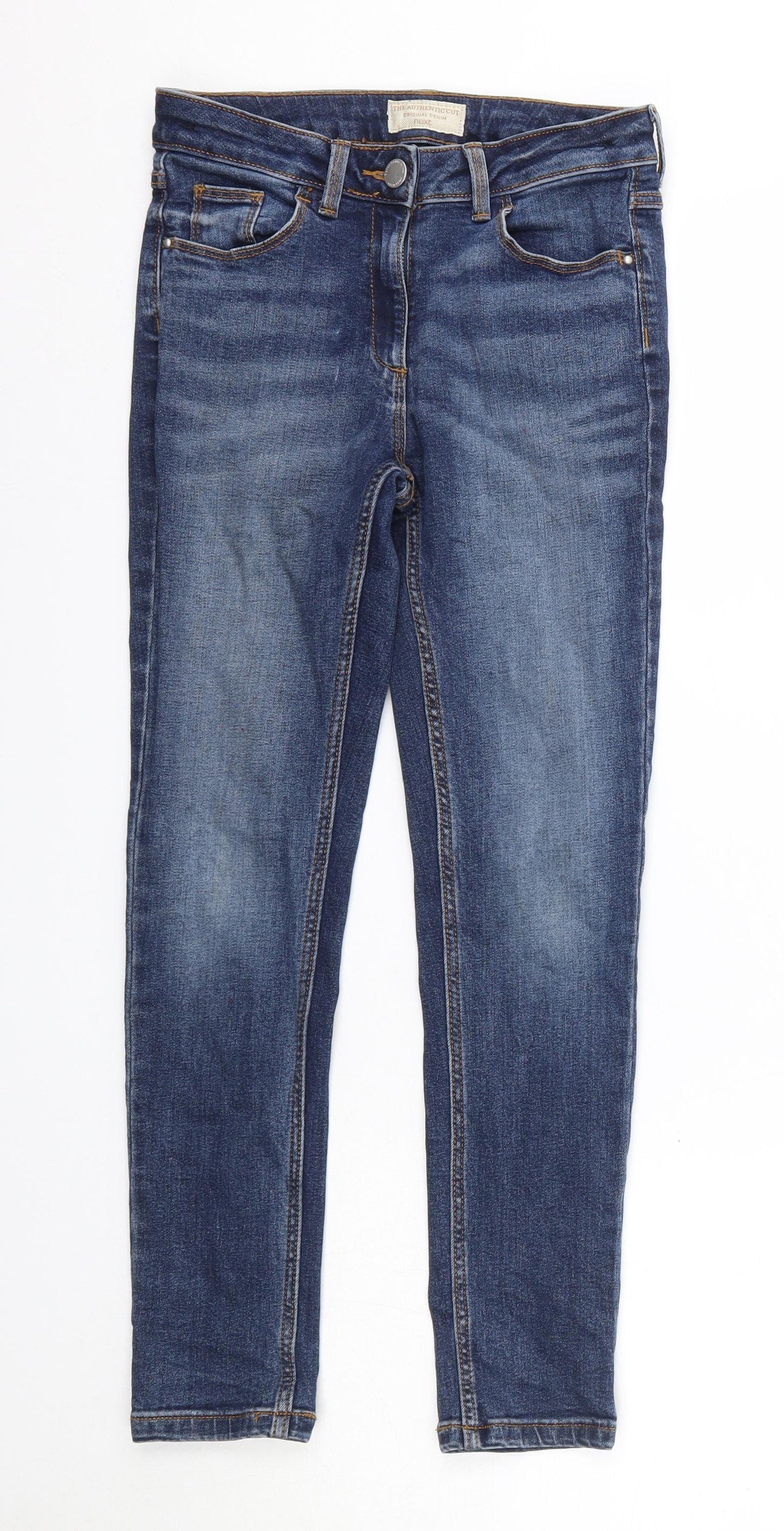 NEXT Boys Blue  Cotton Straight Jeans Size 11 Years  Regular