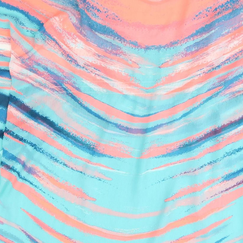 M&S Womens Multicoloured  Polyester Mini  Size XL  Round Neck  - Sheer Beach Dress