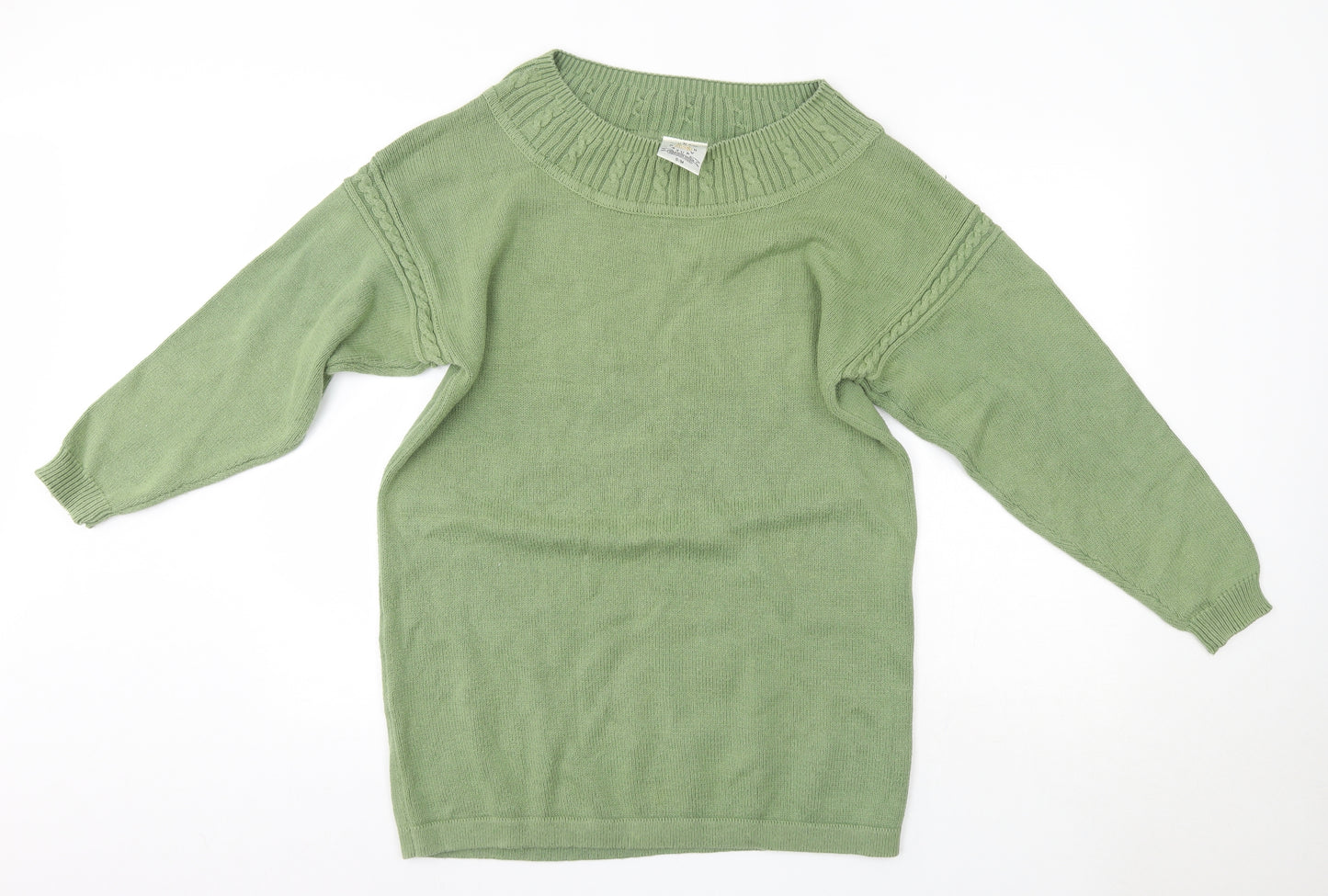 Country Casuals Mens Green Round Neck  Cotton Pullover Jumper Size S