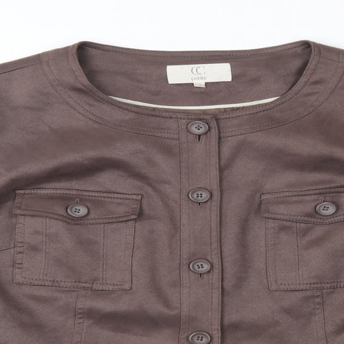 CC Womens Brown   Jacket Coat Size 18