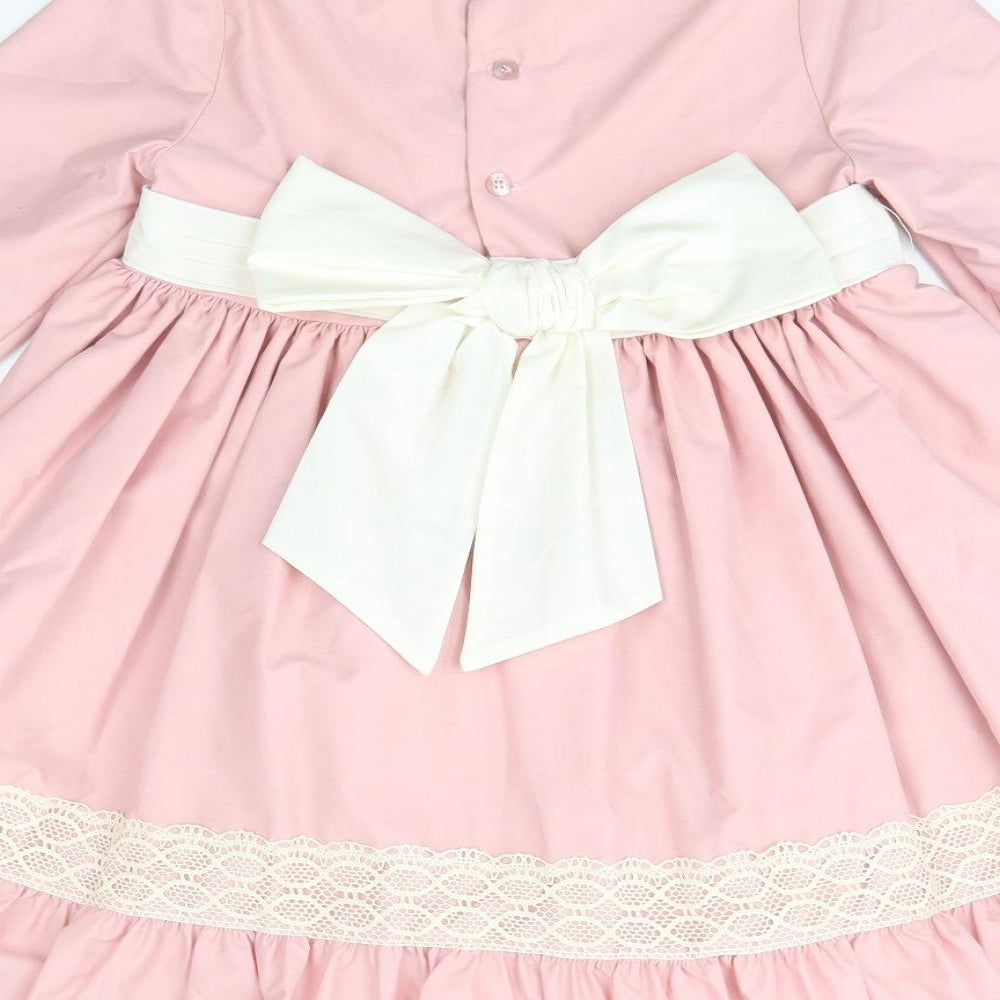 Miranda Girls Pink  Polyester Ball Gown  Size 8 Years  Round Neck
