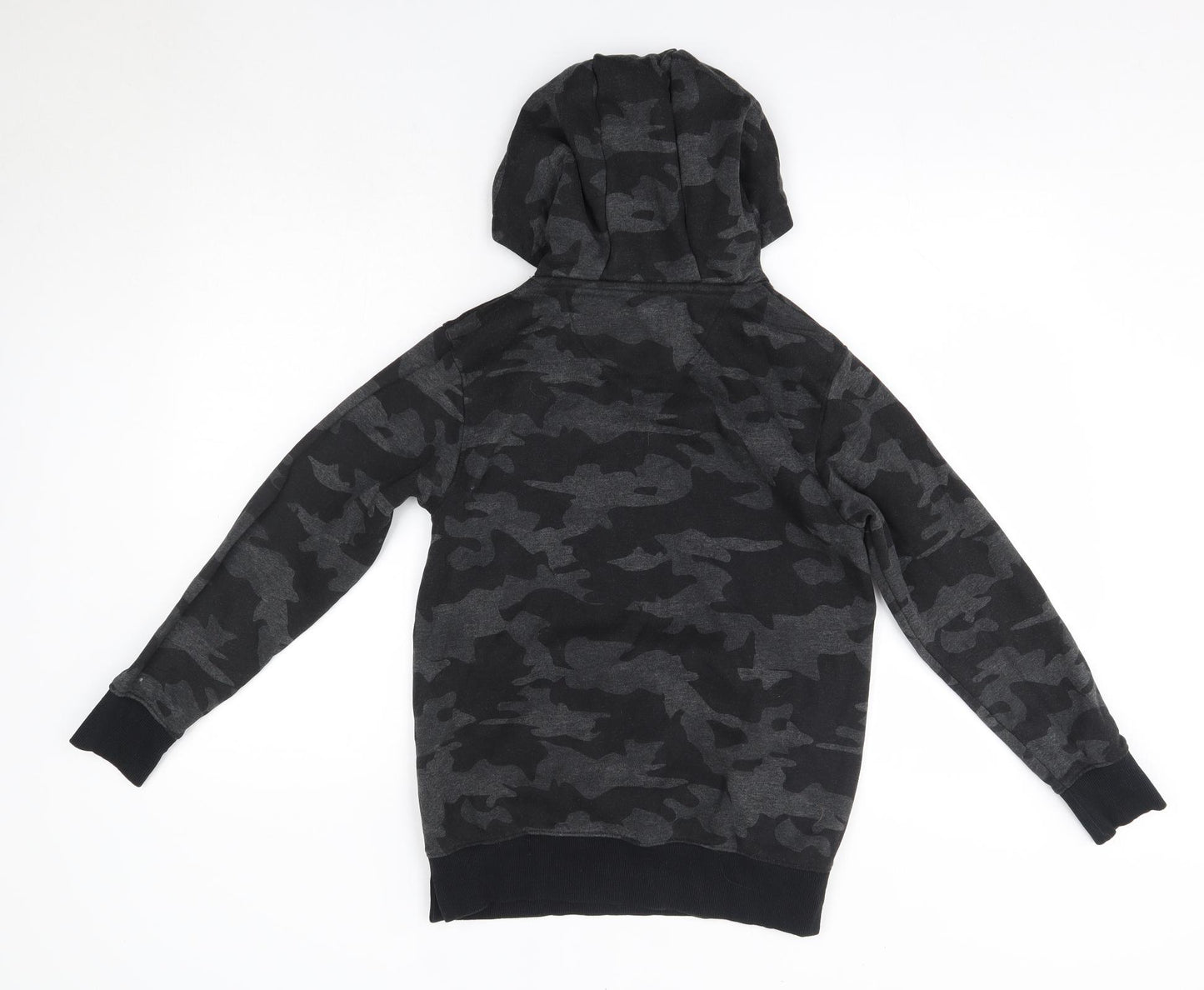 Matalan Boys Grey Camouflage Cotton Pullover Hoodie Size 12 Years
