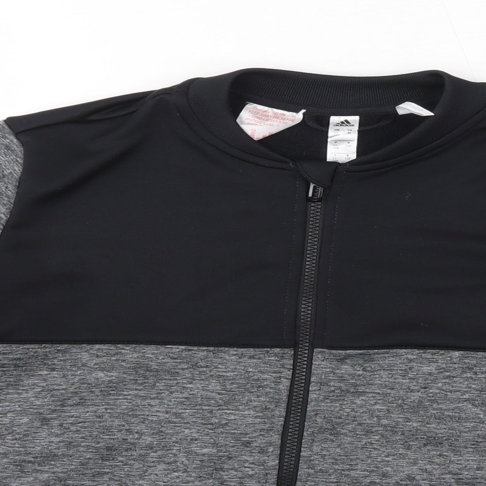 adidas Boys Black   Jacket  Size 11-12 Years