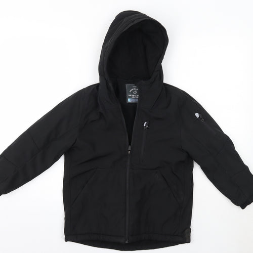 George Boys Black   Overcoat Coat Size 7-8 Years