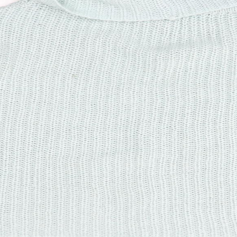New Look Womens Blue Roll Neck  Acrylic Pullover Jumper Size 16