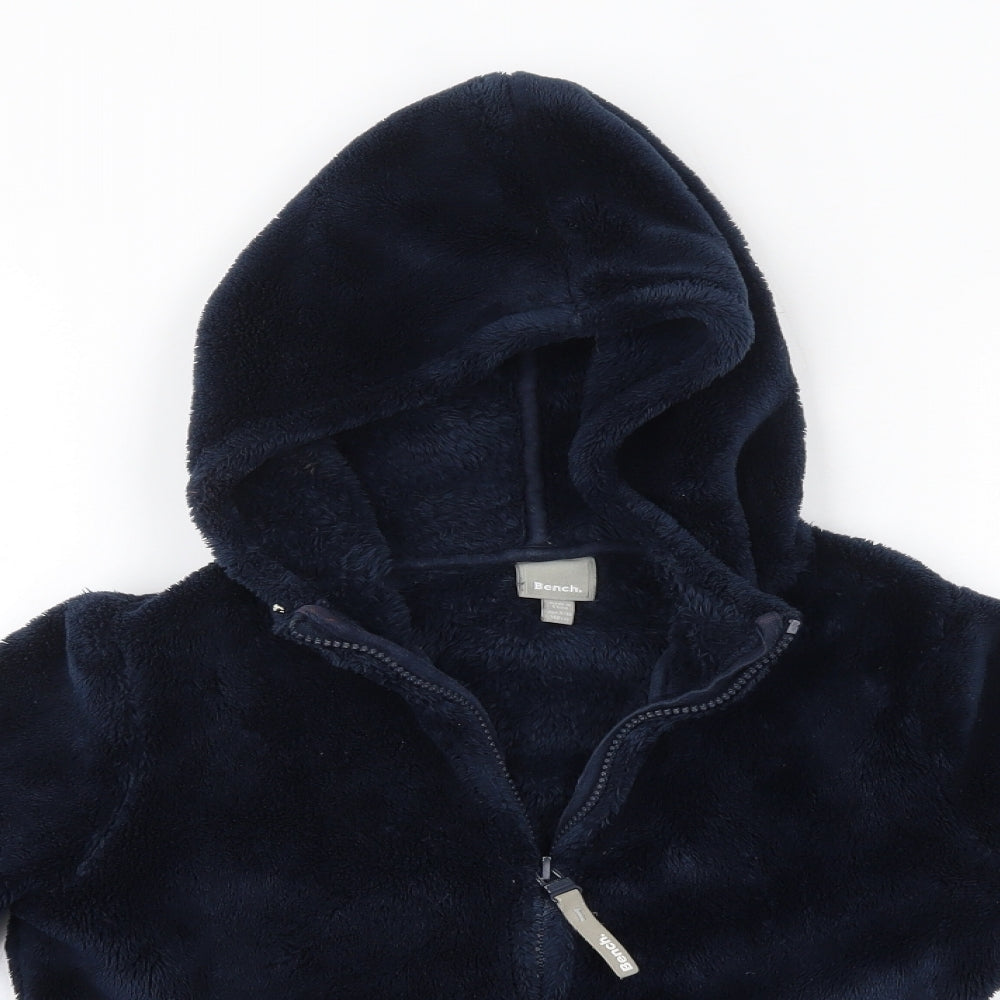 Gap Girls Blue  Polyester Full Zip Hoodie Size 9-10 Years