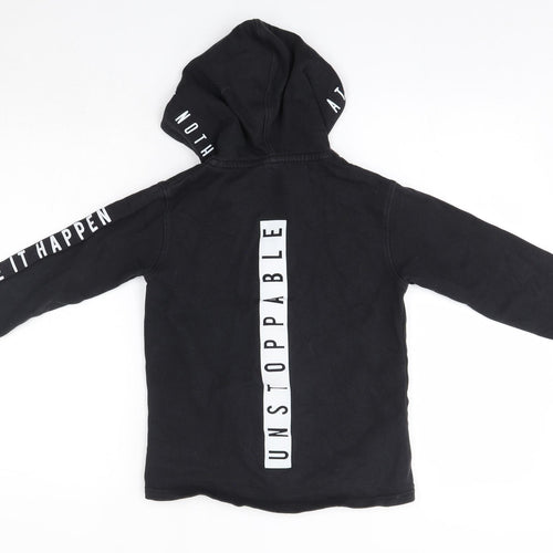 George Boys Black  Cotton Full Zip Hoodie Size 8-9 Years