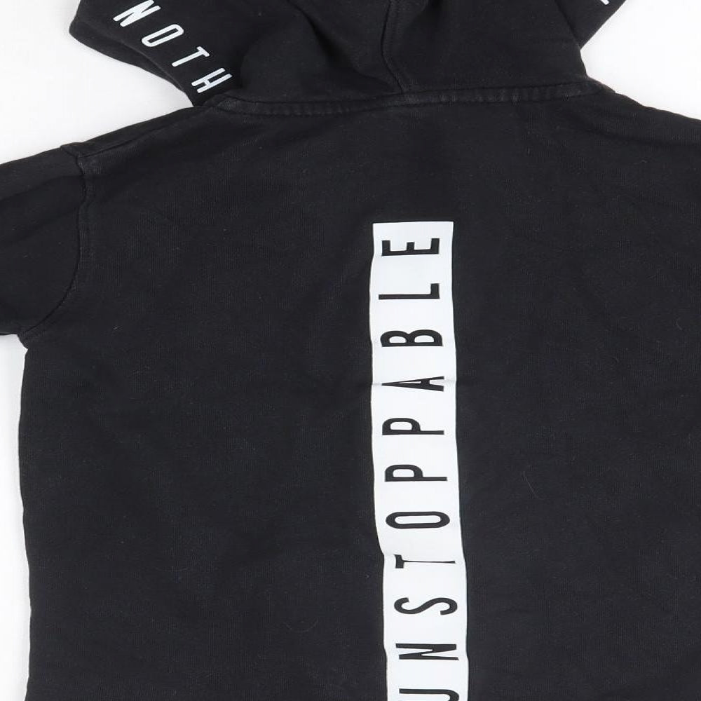 George Boys Black  Cotton Full Zip Hoodie Size 8-9 Years