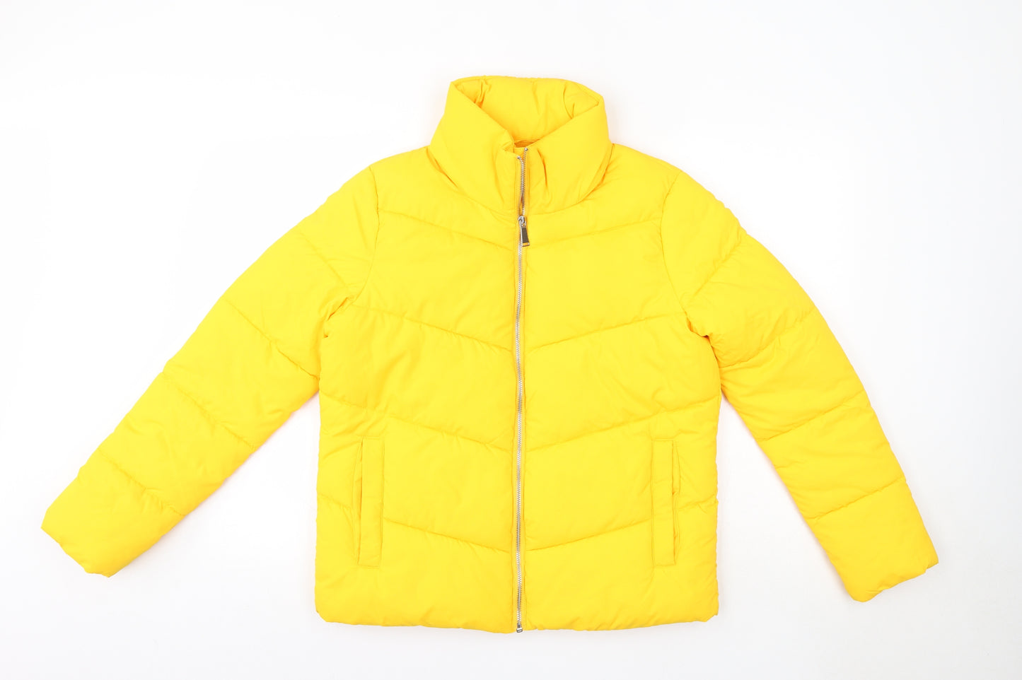 Matalan Womens Yellow   Puffer Jacket Coat Size 10