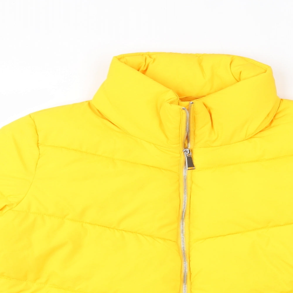 Matalan Womens Yellow   Puffer Jacket Coat Size 10