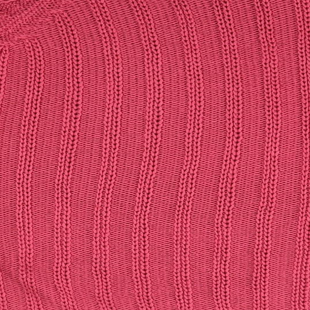 EWM Womens Pink Round Neck  Acrylic Pullover Jumper Size XL