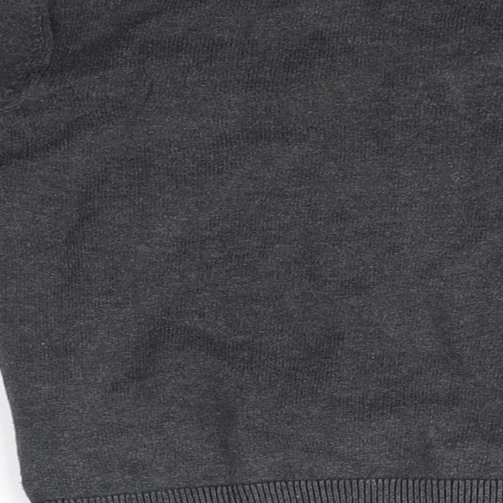 Debenhams Boys Grey V-Neck  100% Cotton Pullover Jumper Size 7-8 Years