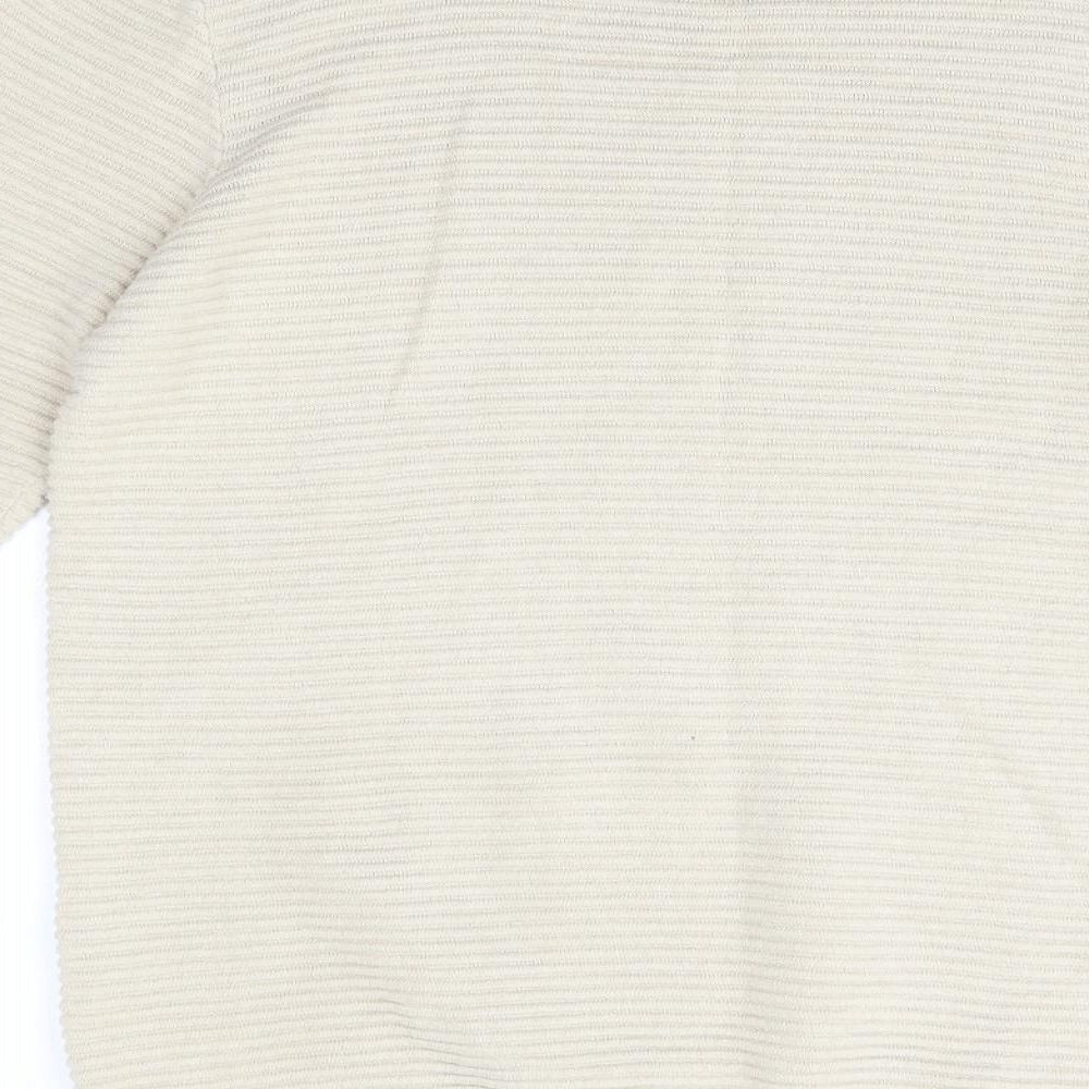 Topman Mens Beige Round Neck  Cotton Pullover Jumper Size M