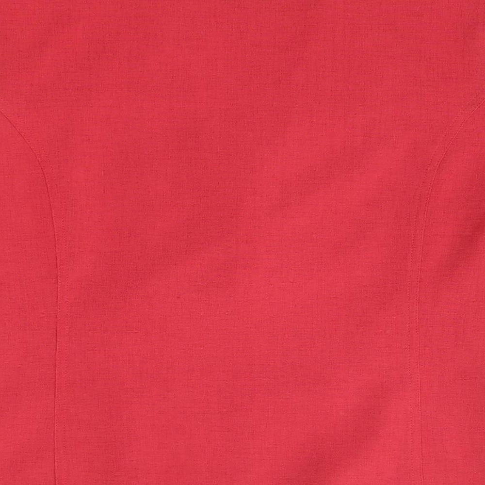 EWM Womens Red  Polyester Basic Blouse Size 18 V-Neck