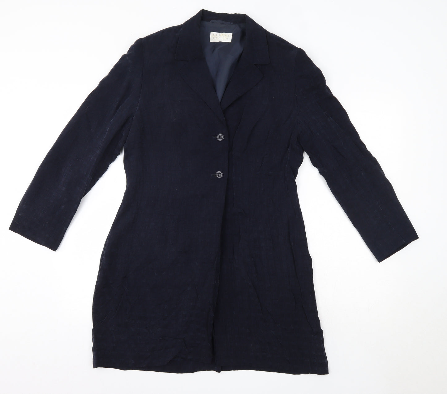 Precis Petite Womens Blue   Overcoat Coat Size 14