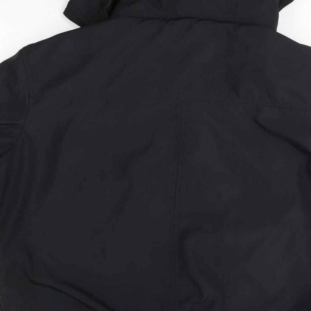 Threadbare Mens Black   Overcoat Coat Size L
