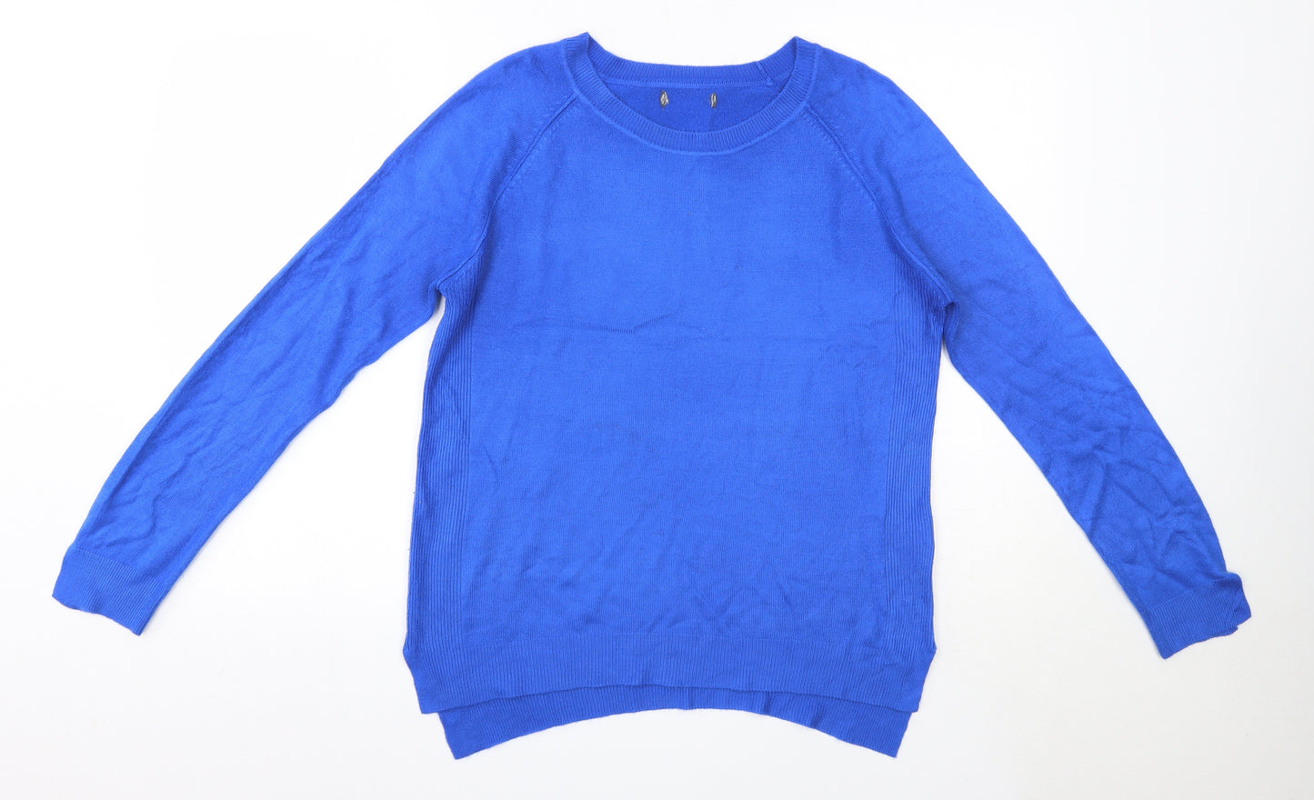 Primark Womens Blue Round Neck  Acrylic Pullover Jumper Size S