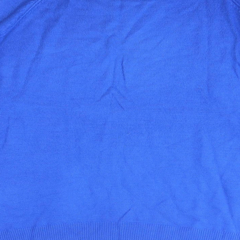 Primark Womens Blue Round Neck  Acrylic Pullover Jumper Size S