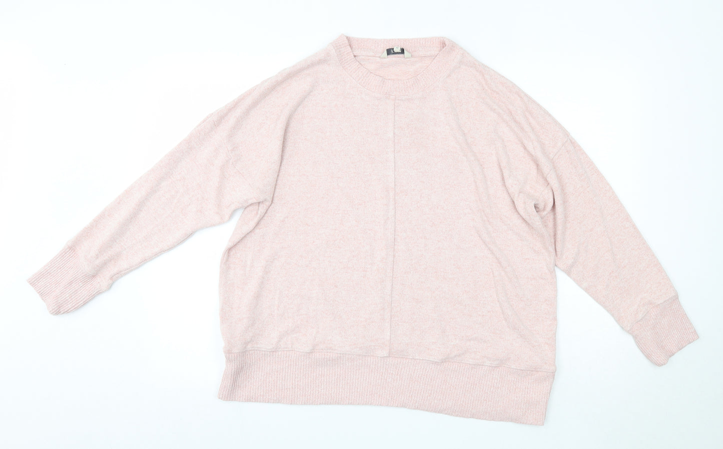 NEXT Womens Pink Round Neck  Viscose Pullover Jumper Size 22