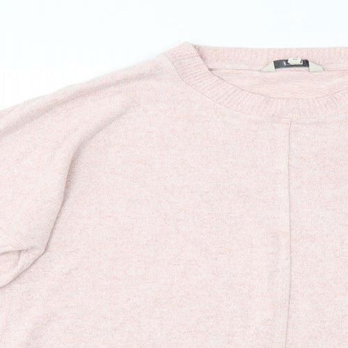 NEXT Womens Pink Round Neck  Viscose Pullover Jumper Size 22