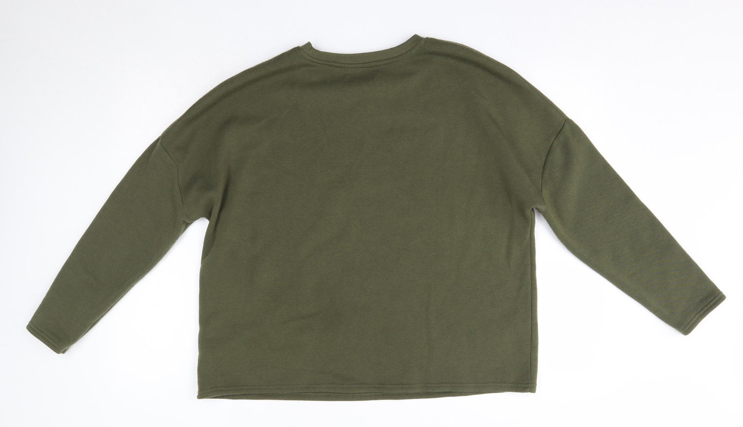 Matalan Womens Green Round Neck  Polyester Pullover Jumper Size L