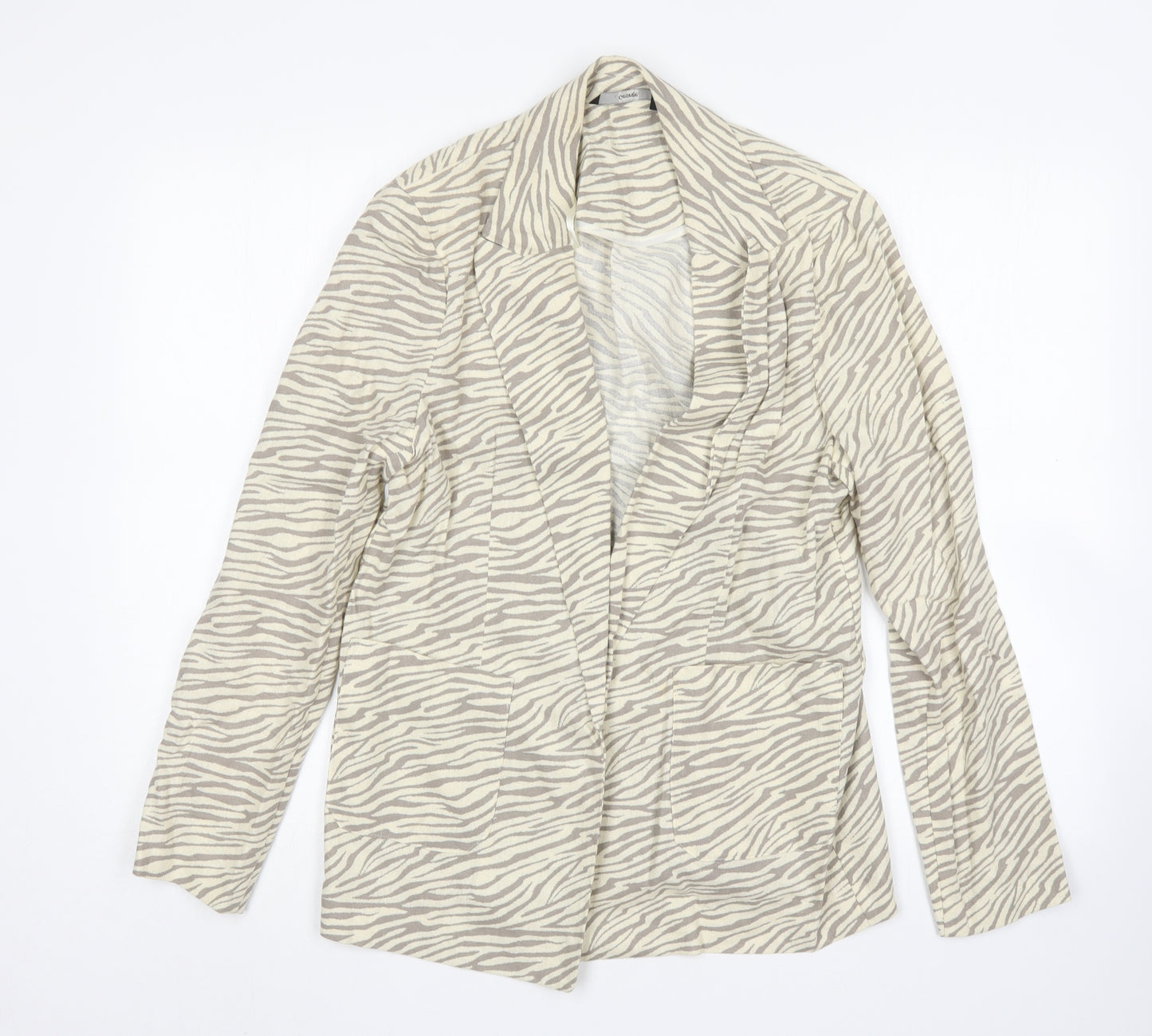 George Womens Multicoloured Animal Print Viscose Jacket Blazer Size 10