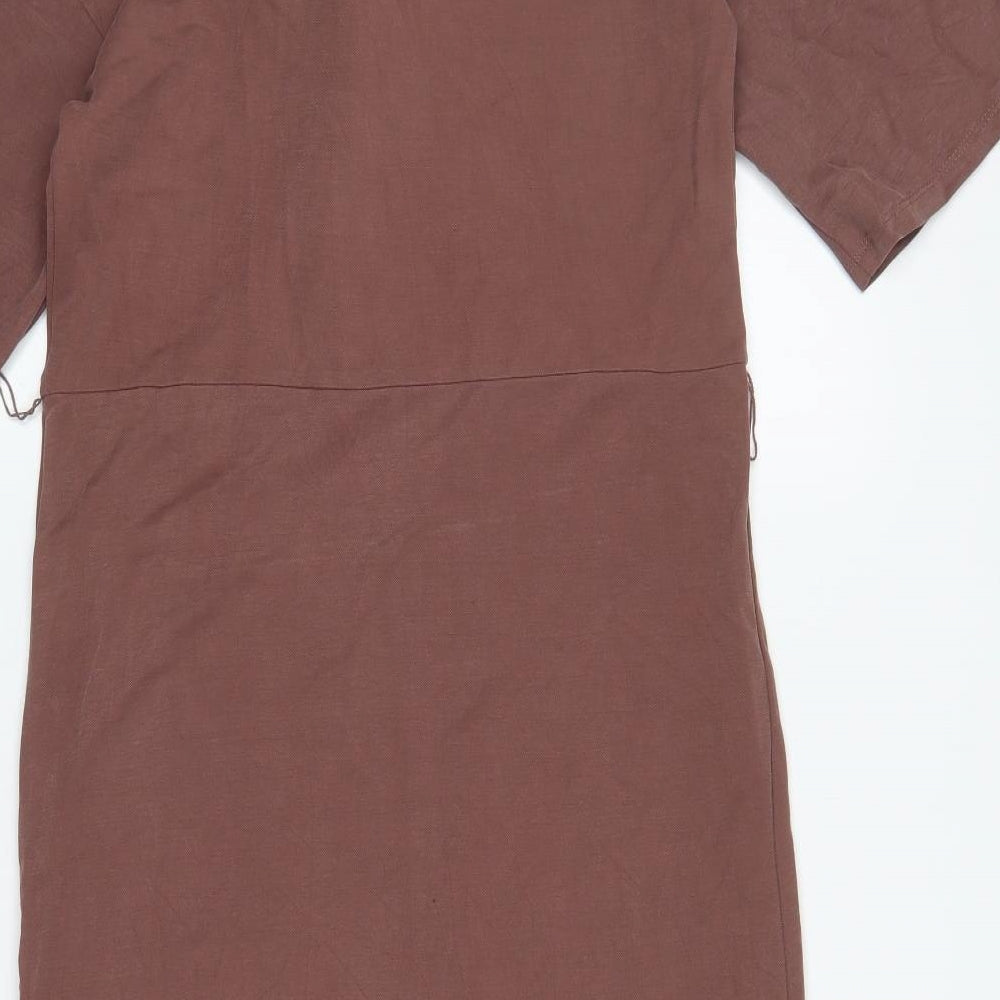 Zara Womens Brown   A-Line  Size S  V-Neck