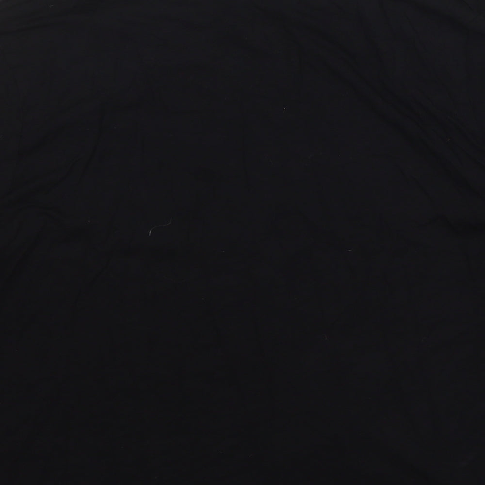 M&S Womens Black  Viscose Basic T-Shirt Size 20 Square Neck