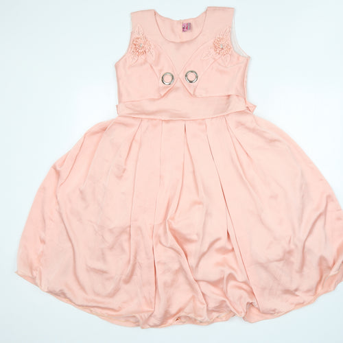 Saimon Collection Womens Pink   Fit & Flare  Size 10  Round Neck